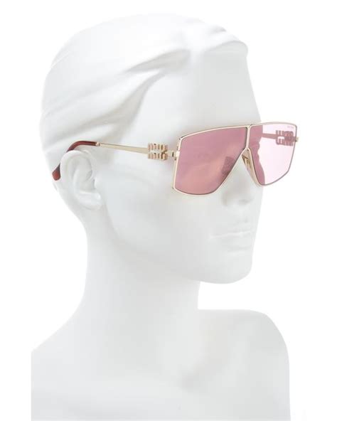 miu miu sunglasses shield bow|Miu Miu 69mm Oversize Shield Sunglasses .